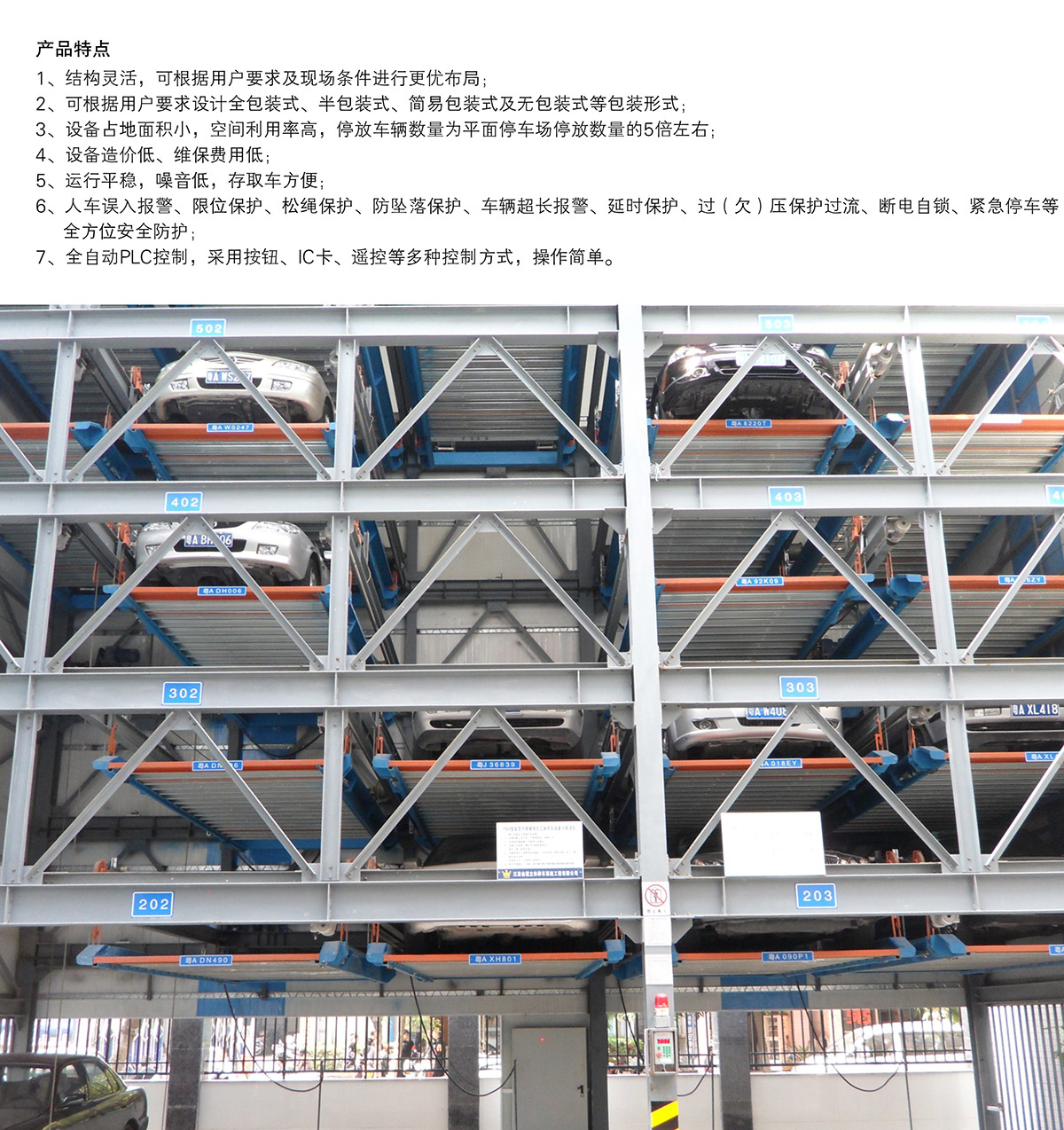 立体停车负一正三地坑PSH4D1四层升降横移机械停车设备产品特点.jpg