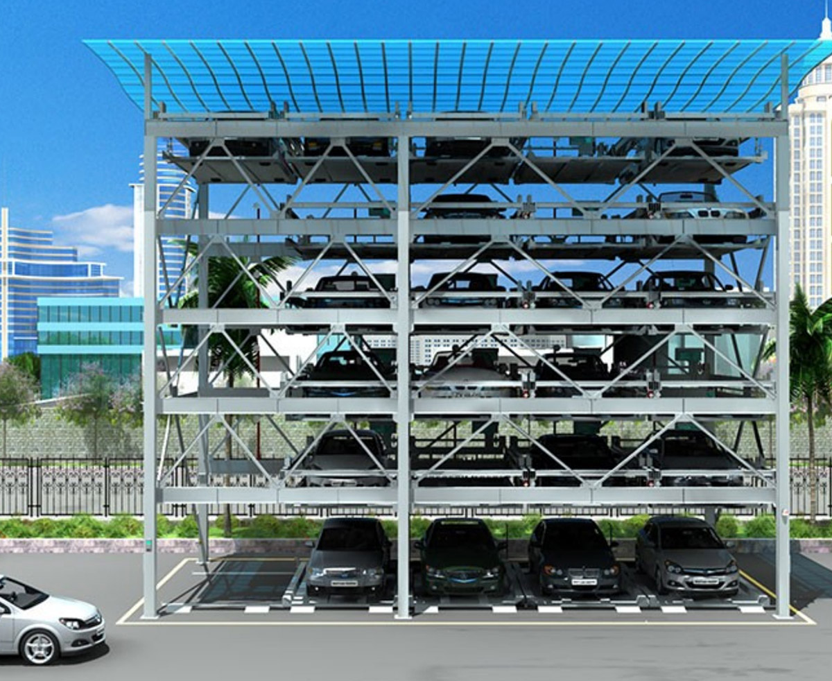 黔江立体停车PSH4-6四至六层升降横移智能停车设备